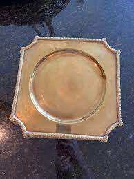 Platos de Acero para Cena en Varios Tamaños, Platos Base de Latón Mate Antiguo para Restaurante o Boda - Product Image 2