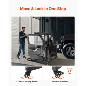 Jeep Wrangler JK JK JKU JL gladiatore carrello portaoggetti 4 porte mobili imbottito in gomma robusta porta portiera auto portaoggetti adatto - Product Image 5