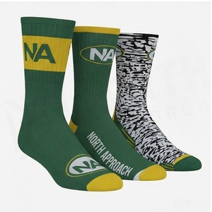 NA Crew <b>Socks</b> Green Yellow Basketball <b>Breathable</b> Spandex Polyester Adult Summer Sport <b>Socks</b> - Product Image 3