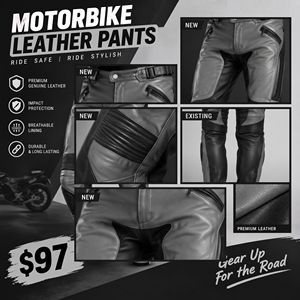 Motorcycle <b>Leather</b> Biker <b>Pants</b> Unisex Motor Racer Genuine <b>Leather</b> Winter <b>Plus</b> <b>Size</b> Printed Motorbike Rider <b>Pants</b> - Product Image 5