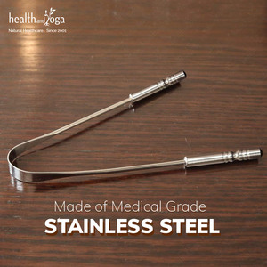 HealthAndYoga SteloSwipe Stainless Steel Tongue Cleaner Hygienic Tongue Scraper with Color Coded Handle - Product Image 1