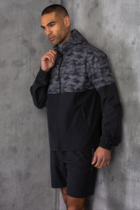 <b>Men's</b> Custom Lightweight Hooded Windbreaker <b>Set</b> with <b>Hoodie</b> <b>And</b> <b>Shorts</b> Outdoor Running Sportswear Casual Two Piece Tracksuit <b>Set</b> - Product Image 5