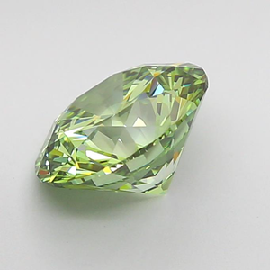Diamant rond vert de 1 carat, coupe exquise, rare, de couleur fantaisie, brillant, diamant non monté pour des créations de bijoux de luxe sur mesure - Product Image 2
