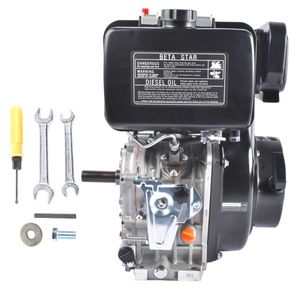 Nuovo Motore Diesel Monocilindrico a 4 Tempi da 10HP, 418CC, 6300W, Avviamento a Strappo, 3600 Giri/Min, Raffreddato ad Aria, Avviamento Elettrico, Nero - Product Image 3
