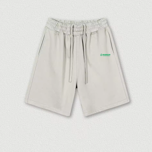 Pantalones Cortos Bermuda para Hombre, Color Sólido, con Cordón, Cintura Media, Algodón Transpirable, Pantalones Cortos Casuales de Verano para Gimnasio, Bordados - Product Image 3