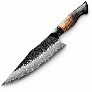Couteau de chef artisanal en acier Damas, couteau de cuisine, manche en bois, fabricant OEM personnalisé, fournisseur en gros, Pakistan - Product Image 1