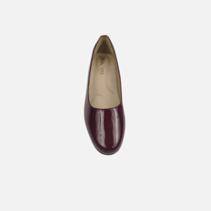 Escarpins formels pour femmes à enfiler, en cuir verni respirant, semelle extérieure en caoutchouc légère, bout fermé, talon moyen - Product Image 3