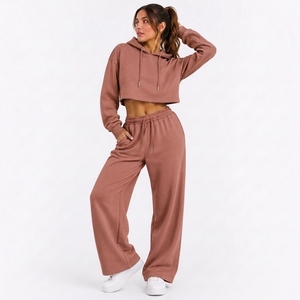 Womens Everyday Casual Matching Set Soft <b>Long</b> <b>Sleeve</b> <b>Top</b> And Relaxed Pants For Comfortable Lounge Wear - Product Image 1