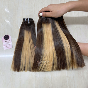 Meilleure vente prêt à expédier soyeux droite vietnamien Remy perruques de cheveux humains avant de lacet faisceaux non traités - Product Image 3