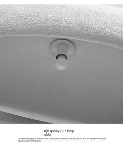Lampe suspendue minimaliste moderne grise en mousse, différents styles de matériaux, lustre pour restaurant d'hôtes - Product Image 6
