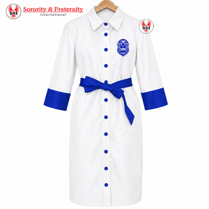 Vestido Casual Maxi de Verano para Mujer, Diseño Personalizado de la Hermandad Zeta Phi Beta, 100% Algodón, Antiarrugas y Transpirable - Product Image 3