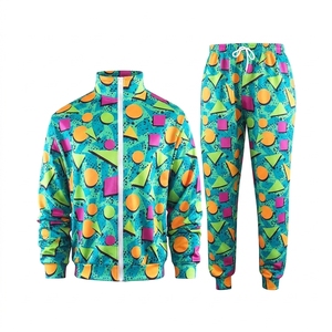 Conjuntos de cortavientos retro vintage personalizados para verano, unisex, color personalizado, ropa de calle a juego, conjunto de 2 piezas transpirable y sólido para fiestas. - Product Image 2