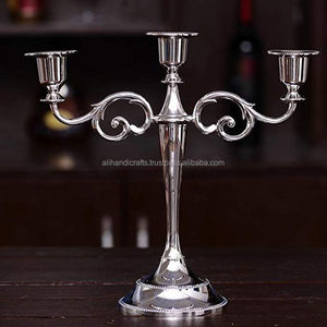 Offre en gros à l'exportation : Candelabres en métal de style antique, grands centres de table pour décorateurs de mariages et détaillants, prix d'usine - Product Image 1