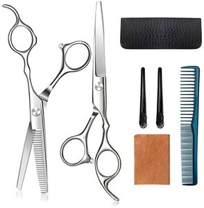 Professional Barber Hairdressing Scissors Set 6'' Barber <b>Shear</b> Scissor & Barber Thinning Scissor with Fine Adjustment CE ISO - Product Image 1