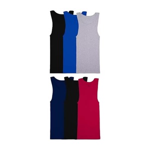 Chaleco de Punto para Hombre, Cuello Redondo, Tirantes Anchos, Sin Mangas, Transpirable, 100% Algodón, Corte Ajustado, Directo de Fábrica, OEM - Product Image 3