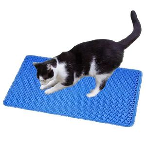Tappetino per lettiera per gatti a forma di MiLi a doppio strato con Design antigraffio per urina impermeabile facile da pulire controllo Scatter 21 \ "X 14 \" lettiera per gatti - Product Image 4