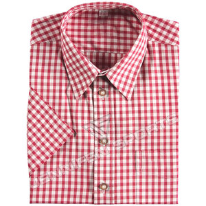 Chemises de fête Oktoberfest pour hommes à manches courtes, blanches et rouges, style bavarois, prix raisonnable, service OEM - Product Image 6