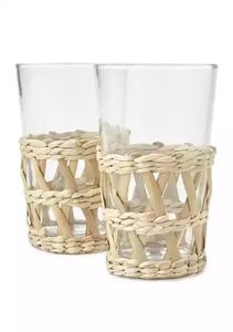 Eco Friendly Hyacinth Tumbler Holder For Glass <b>Storage</b> Dining Table Arrangement And Home Decor Purpose - Product Image 5