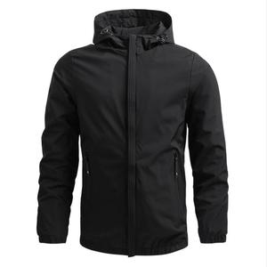Veste d'extérieur vierge personnalisable avec logo, coupe-vent imperméable, manteau décontracté oversize pour homme - Product Image 2