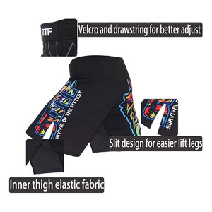 Premium Mens Custom Color MMA Fight <b>Shorts</b> Professional UFC Training <b>Shorts</b> for BJJ No-Gi <b>Grappling</b> Jiu-Jitsu 100% Polyester - Product Image 4
