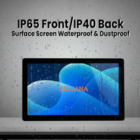 Monitor de Pantalla Táctil Industrial de 15.6 Pulgadas, Alto Rendimiento, Frente Plano Real, Capacitivo Multitáctil, Carcasa de Aluminio IP65 por Delante/De Trás