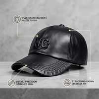 Topi Baseball Kulit Polos Desain Baru Musim Gugur Musim Dingin Terlaris Warna Solid 6-Panel Modis Menerima Pesanan Warna Berbeda