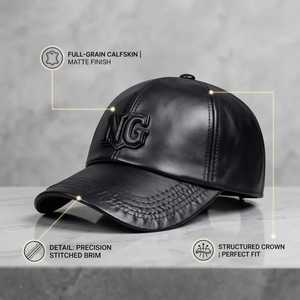 Hot selling Autumn Winter New Design <b>Plain</b> Leather <b>Baseball</b> <b>Cap</b> Solid Color 6-Panel Fashionable Accept Custom Difference Color - Product Image 4