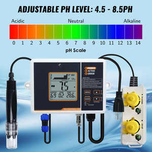 เครื่องควบคุมพีเอชแบบดิจิตอลรีเลย์คู่ชดเชยอุณหภูมิเอาต์พุตค่า pH 4.5-8.5พืชไฮโดรโปนิกส์ในอุดมคติ - Product Image 5