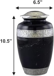 Vintage Inspired Adult Aluminum <b>Memorial</b> Cremation Tribute Holder Funeral Ash <b>Keepsake</b> With Elegant Decorative Appearance - Product Image 2