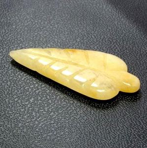 Aventurine Cabochon de pierres précieuses en vrac forme de feuille jaune naturelle polie pour la fabrication de bijoux prix de gros de bonne qualité - Product Image 2