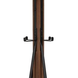 Soporte organizador de entrada estable y duradero, Perchero de madera independiente con 8 ganchos, acabado de grano de madera Natural, rodamiento de carga fuerte - Product Image 5