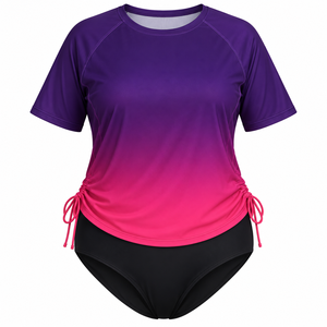 เสื้อแรชการ์ดแขนยาวสำหรับผู้หญิง ป้องกันแสงแดด UPF50 ระบายอากาศได้ดี ผลิตตามสั่ง เหมาะสำหรับกีฬาจิวยิตสู ชายหาด ว่ายน้ำ และเล่นเซิร์ฟ - Product Image 3