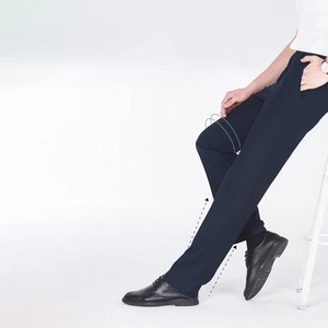 Pantalones de Vestir a Rayas para Hombre, Corte Slim, Estilo Moderno 2024, Formales de Negocios, Casuales de Oficina, Ajustados, Elásticos, con Frente Plano - Product Image 5