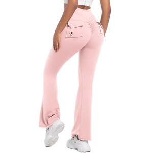 Leggings de yoga pour femmes, taille haute, sans couture, couleur unie, longueur cheville, pour fitness, gym, sport et entraînement - Product Image 3