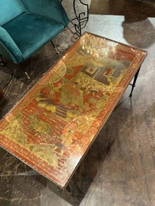 Mesa de Centro de Latón de Diseño Único y Moderno con Almacenamiento, Mueble Portátil para Sala de Estar, Decoración del Hogar - Product Image 2
