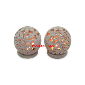 Portavelas de Piedra de Savia de la Mejor Calidad, Pulido, Diseño Natural Tallado a Mano, para Velas de Té, para Navidad, Hogar, Hotel - Product Image 5