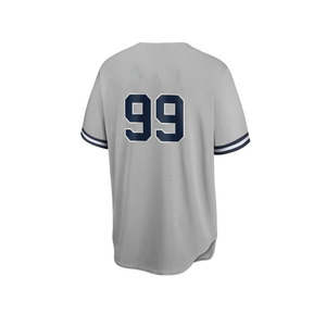 Uniforme de Béisbol de Nueva York para Hombre, Conjunto de Camiseta de Manga Corta y Pantalones Grises, Corte Regular, para Todas las Temporadas, Uniformes de Béisbol Personalizados - Product Image 5