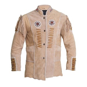 Custom Logo Western Fringe <b>Suede</b> Leather <b>Jacket</b> Vintage Cowboy Fashion <b>Jacket</b> Premium Manufacturer - Product Image 2