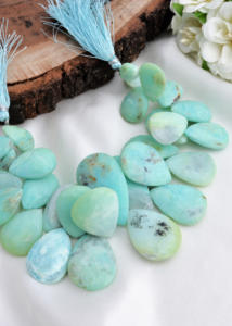 Ópalo Azul Peruano Natural, Color Superior, Forma de Almendra Facetada, Natural, para la Elaboración de Joyería Fina, Piedra Preciosa - Product Image 3