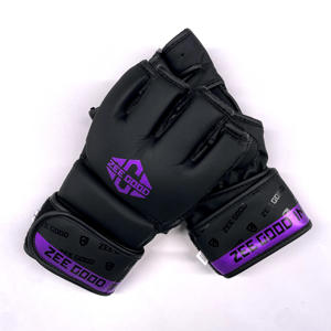 Gants de MMA personnalisés de haute qualité avec logo, 8 oz, demi-doigts, en cuir PU, pour entraînement et combat, vente en gros, taille personnalisée - Product Image 1