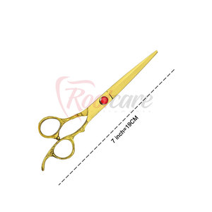 Ciseaux de barbier pliables de qualité supérieure pour gauchers, à long manche, en acier inoxydable 4Cr13, outil de coupe de cheveux pour salon - Product Image 3