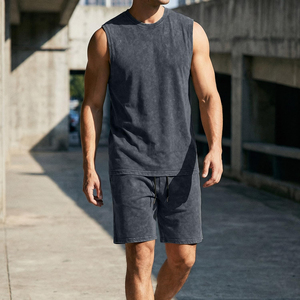Conjunto de Camiseta sin Mangas y Pantalones Cortos de Poliéster para Hombre, de Alta Calidad, Duradero y Transpirable, para Actividades al Aire Libre de Verano - Product Image 4