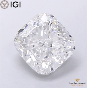 เพชร CVD ทรงสี่เหลี่ยมคุชชั่น น้ำหนัก 2.50 กะรัต ได้รับการรับรองจาก IGI ความใส VS1 สี D สำหรับออกแบบเครื่องประดับงานแต่งงาน - Product Image 1