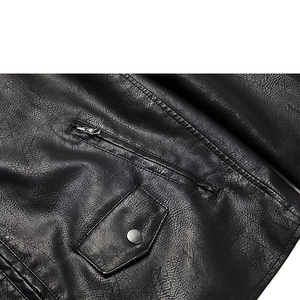 <b>Jacket</b> <b>Men</b> 100% Original Premium Quality Casual <b>Leather</b> <b>Jacket</b> XS Size Customizable High Fashion Solid Pattern Zipper Vintage - Product Image 4