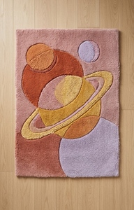 Tapis d'intérieur en feutre de laine tissé à la main de luxe, écologique, doux et texturé, moderne, pour salon, chambre à coucher, décoration de la maison - Product Image 3