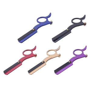 Wholesale Stainless Steel <b>Swing</b> Lock Barber Razor Classic Straight Edge Shaving Razor with Easy Blade Replacement Mechanism - Product Image 1