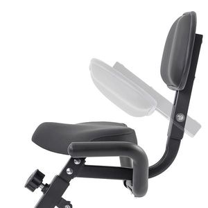 Vélo d'exercice verticalement inclinable et pliable X-Bike, 10 niveaux de résistance réglables, écran LCD, brassards et dossier pour usage domestique - Product Image 6