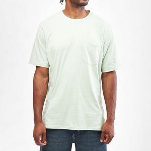 T-shirt décontracté pour homme, coupe slim, manches courtes, col rond, en twill, couleur blanche, haute qualité, coupe ample, séchage rapide, respirant, idéal pour la gym - Product Image 2