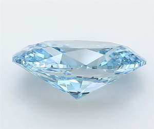 Magnifique diamant bleu ovale de 7 carats |   Diamant elliptique de couleur fantaisie rare pour un chef-d'œuvre de haute joaillerie sur mesure - Product Image 2