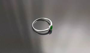 แหวนหยกเขียวเงินแท้ สไตล์โมเดิร์นมินิมอล รูปวงรีเล็ก หยกแท้ ประดับเพชรพลอย เครื่องประดับสวยงามสำหรับใช้ในชีวิตประจำวัน - Product Image 4